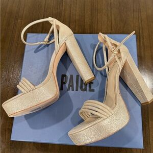 PAIGE Cat Platform Heels 9.5